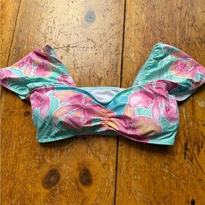 Kenny Flowers White Bikini Top